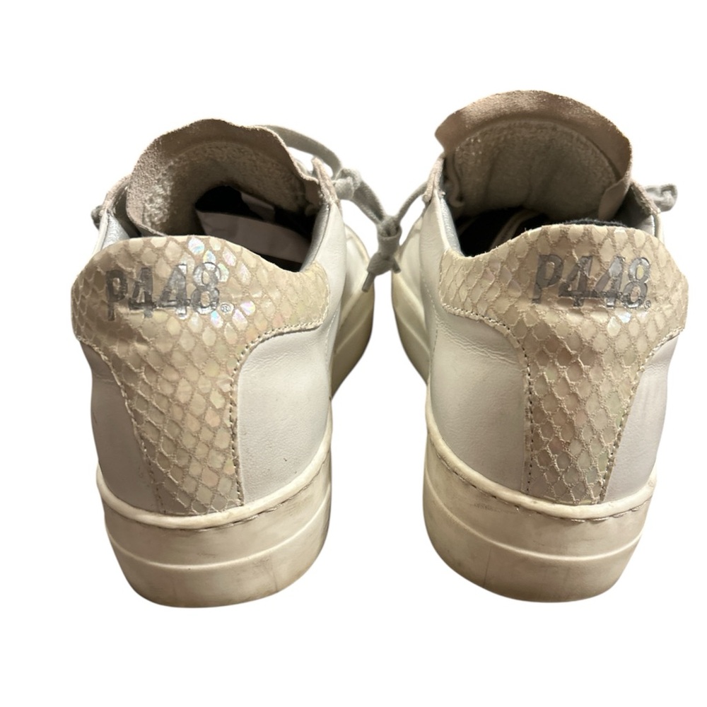 P448 Women's Thea Low Top Leather Lace Up Platform Sneakers Size 39 EU/8.5-9US - Picture 5 of 7